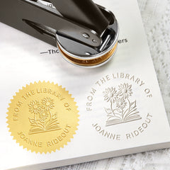 Custom Book Embosser | Custom Personalized Library Stamp for Book Lovers Gift | Leewindo