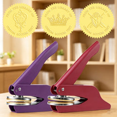 Grape purple & Carmine - Personalized Book Embosser  (71 designs)