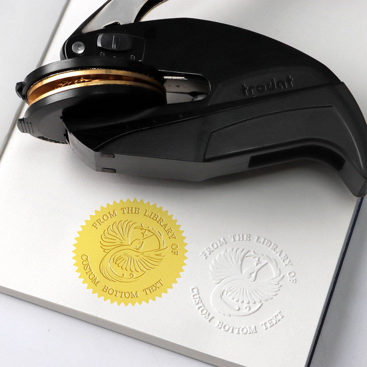 Custom Book Embosser | Trodat Style From The Library Of Custom Stamp