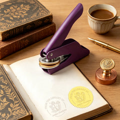 Grape purple & Carmine - Personalized Book Embosser  (71 designs)