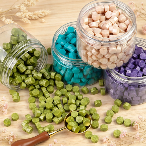 300 pcs-Colored sealing wax beads: 75 different colors, used for sealing envelopes