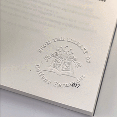 Leewindo Blossom From Pages Custom Book Embosser | Personalized Library Stamp for Book Lovers