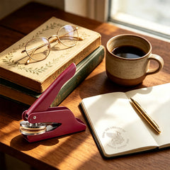 Grape purple & Carmine - Personalized Book Embosser  (71 designs)