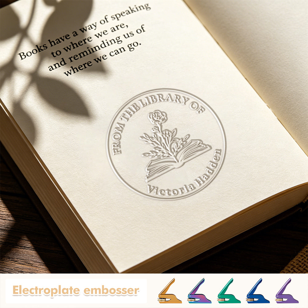 Electroplating type-Personalized Book Embosser (71 designs)
