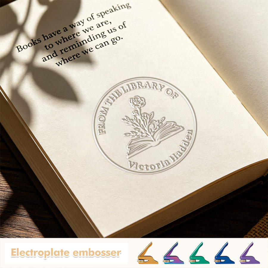 Electroplating type-Personalized Book Embosser (71 designs)