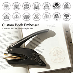 Leewindo Blossom From Pages Custom Book Embosser | Personalized Library Stamp for Book Lovers