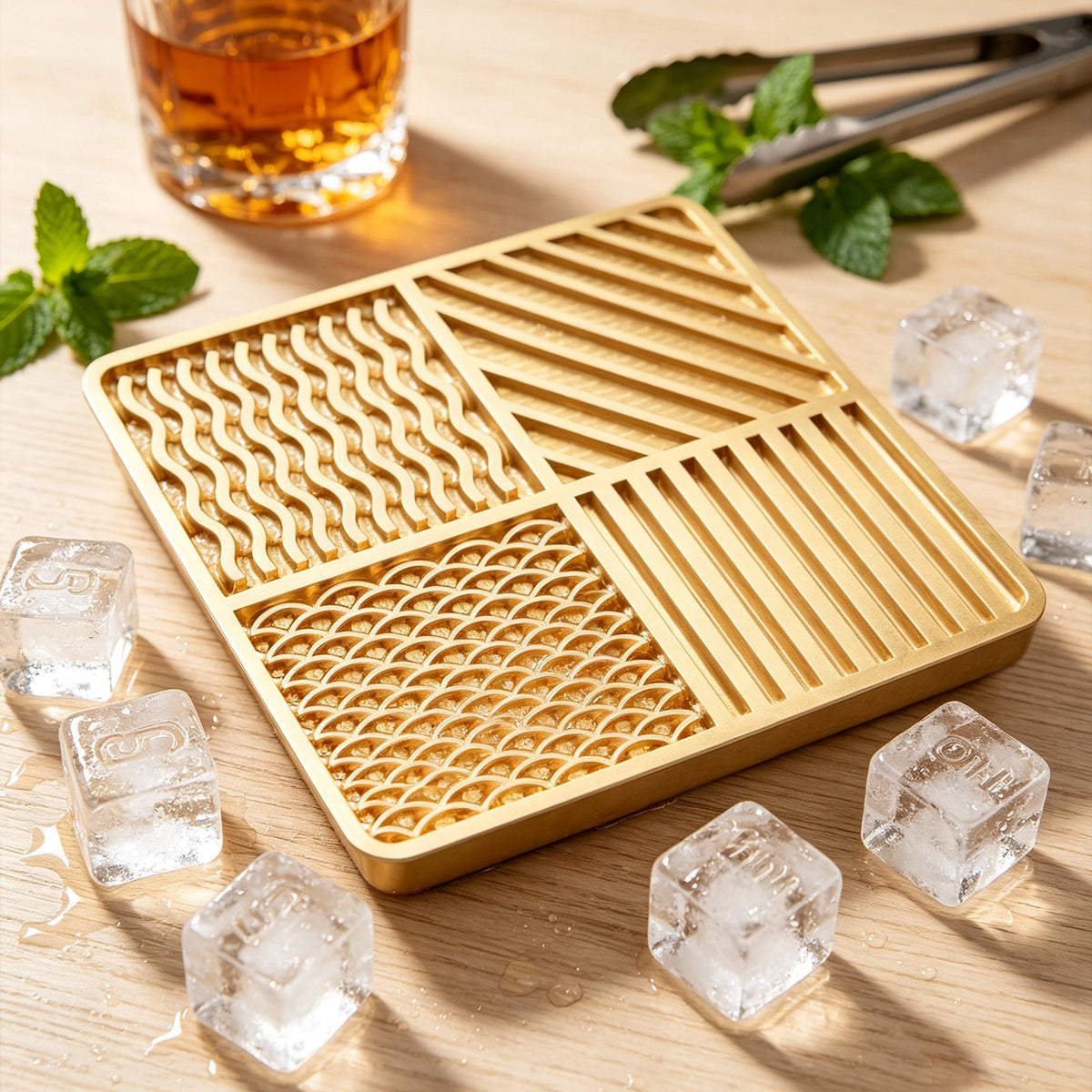 DIY Brass Ice Tray (4 patterns)