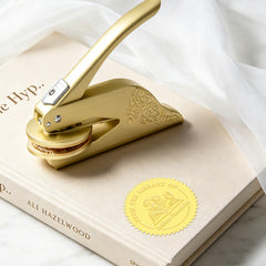 Leewindo Blossom From Pages Custom Book Embosser | Personalized Library Stamp for Book Lovers