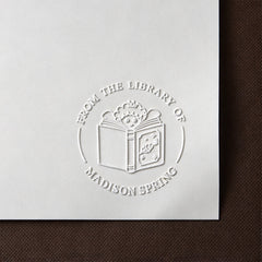 Custom Book Embosser | Personalized From The Library Of Library Stamp | Leewindo