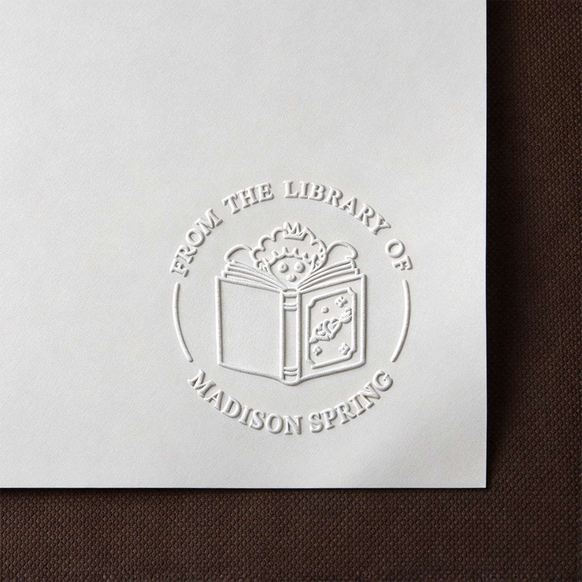 Custom Book Embosser | Personalized From The Library Of Library Stamp | Leewindo
