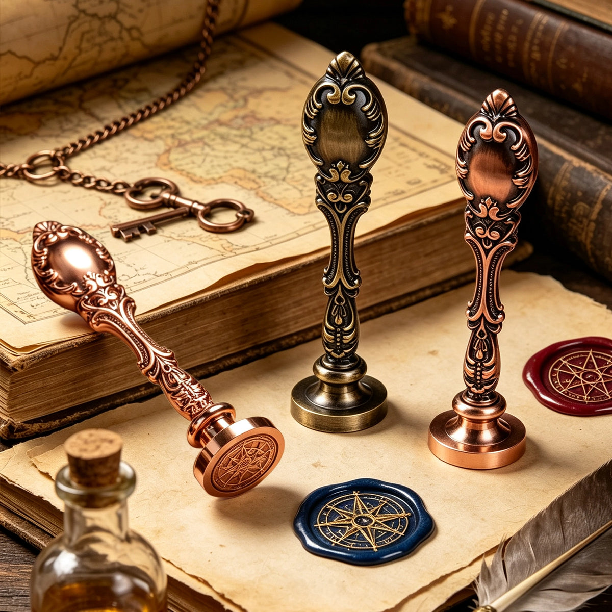 Leewindo DIY Custom Engraved Wax Seal - Metal handle (3cm/1.18in)