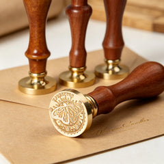 DIY Custom Engraved Wax Seal - Wooden Handle（3cm/1.18in）
