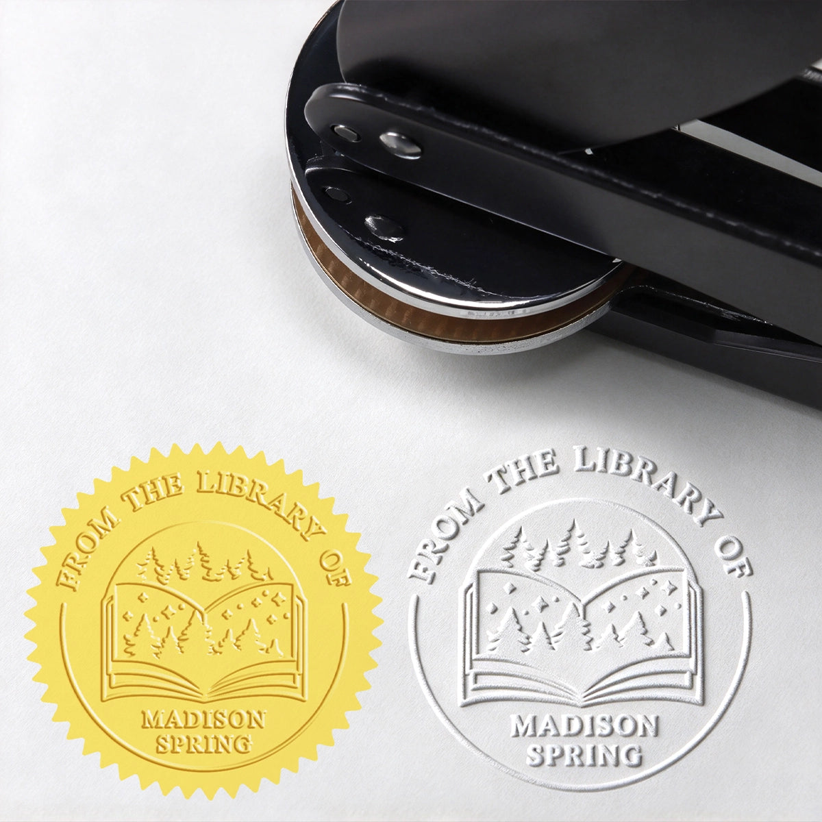 Custom Book Embosser | Personalized From The Library Of Library Stamp | Leewindo