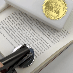Custom Book Embosser | Personalized From The Library Of Library Stamp | Leewindo