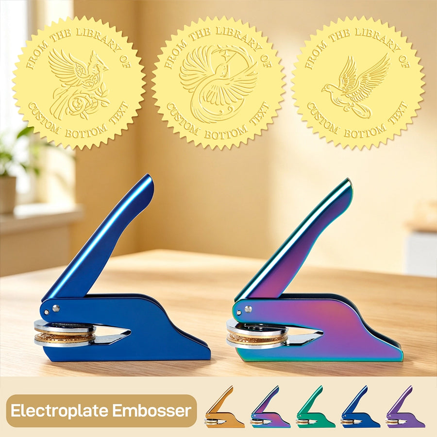 Electroplating type-Personalized Book Embosser (71 designs)