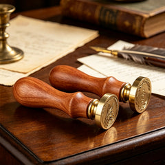 DIY Custom Engraved Wax Seal - Wooden Handle（3cm/1.18in）